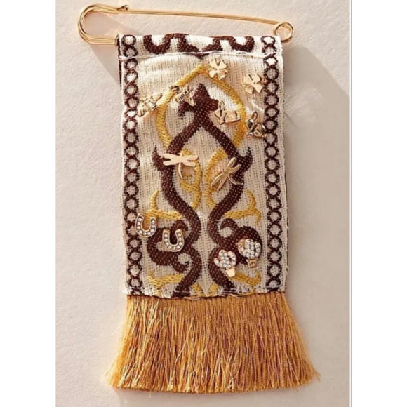 Free People Jewelry - Free People Brooch and Stud Earring Set 6 Pairs Gold NWT